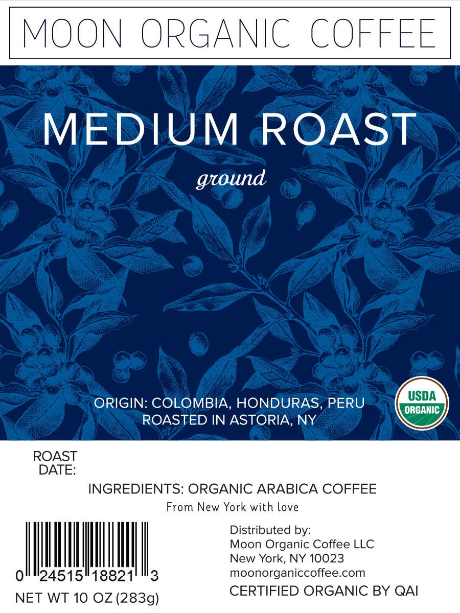 Moon Organic Coffee Medium Roast Ground 10oz