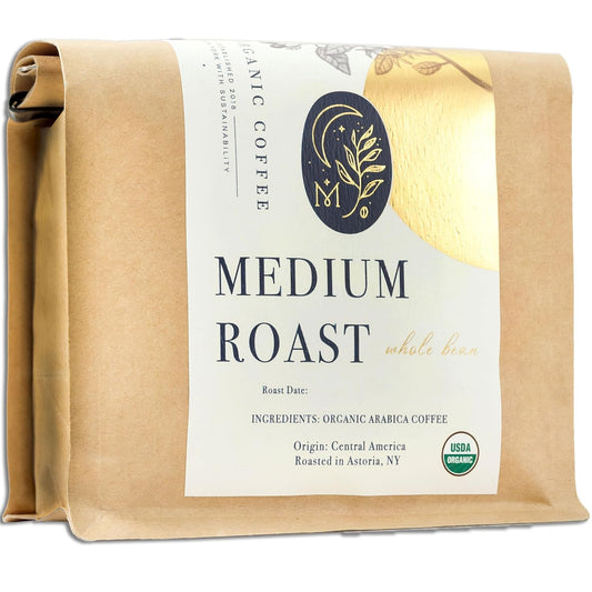 Moon Organic Coffee Medium Roast Whole Bean 10 oz